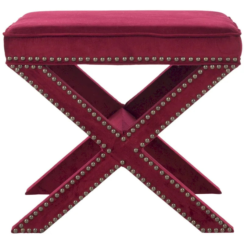 SAFAVIEH Shavonne Ottoman banc en X