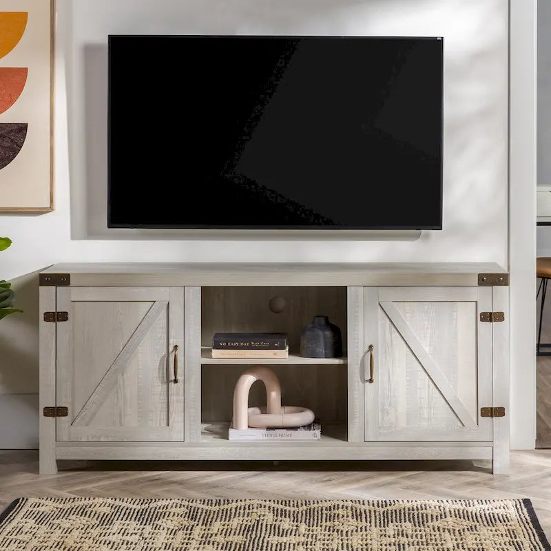 Meuble TV avec porte de grange Middlebrook Firebranch 58 pouces
