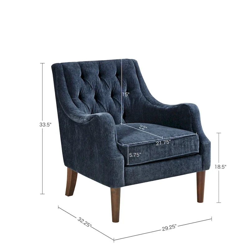 Fauteuil d'appoint capitonné moderne