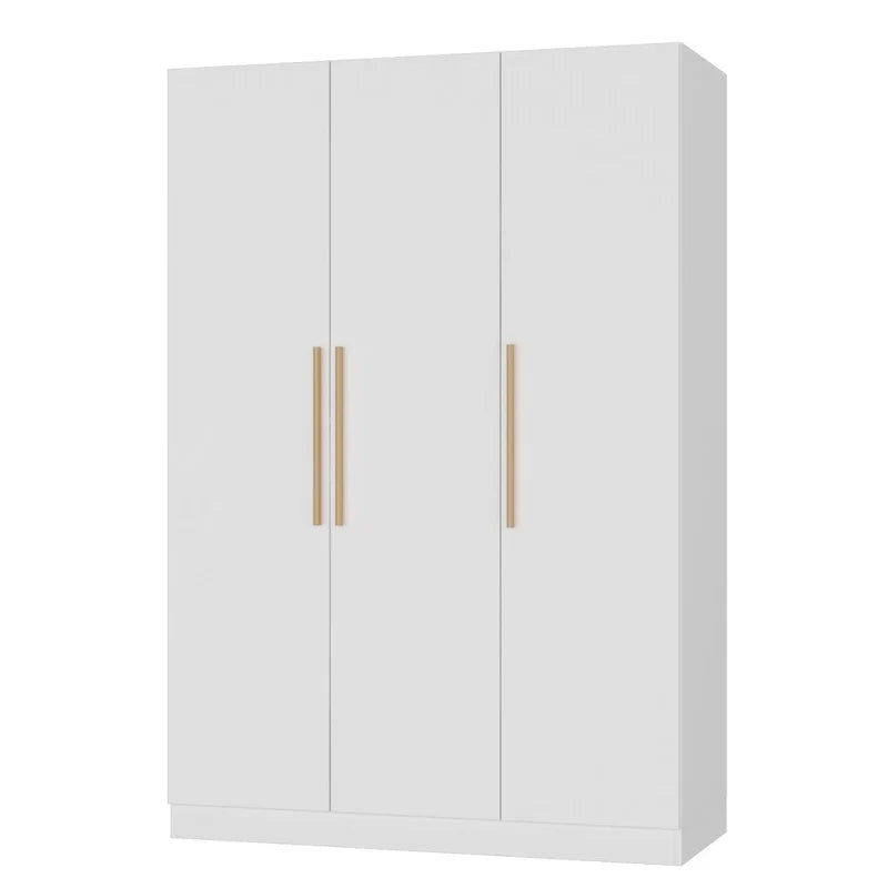 Armoire de rangement en bois avec 6 cubes de rangement et tringle à vêtements