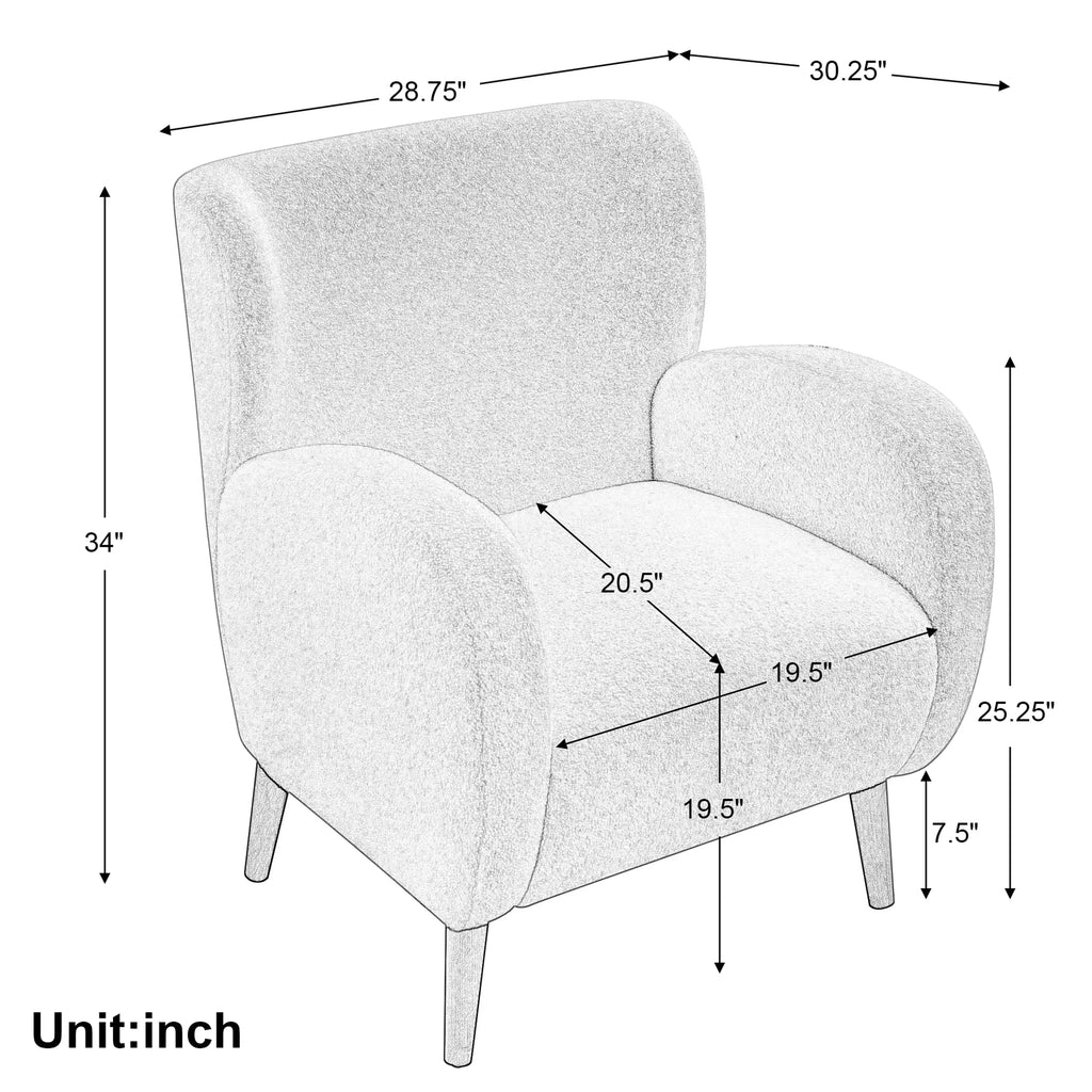 Fauteuil club capitonné moderne avec accoudoirs, canapé simple