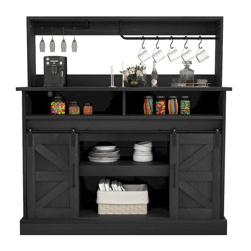 Meuble bas de bar à café Moasis Farmhouse - 38,4 P x 119,9 L x 130,8 H