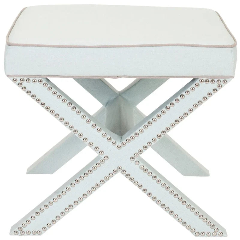 SAFAVIEH Shavonne Ottoman banc en X