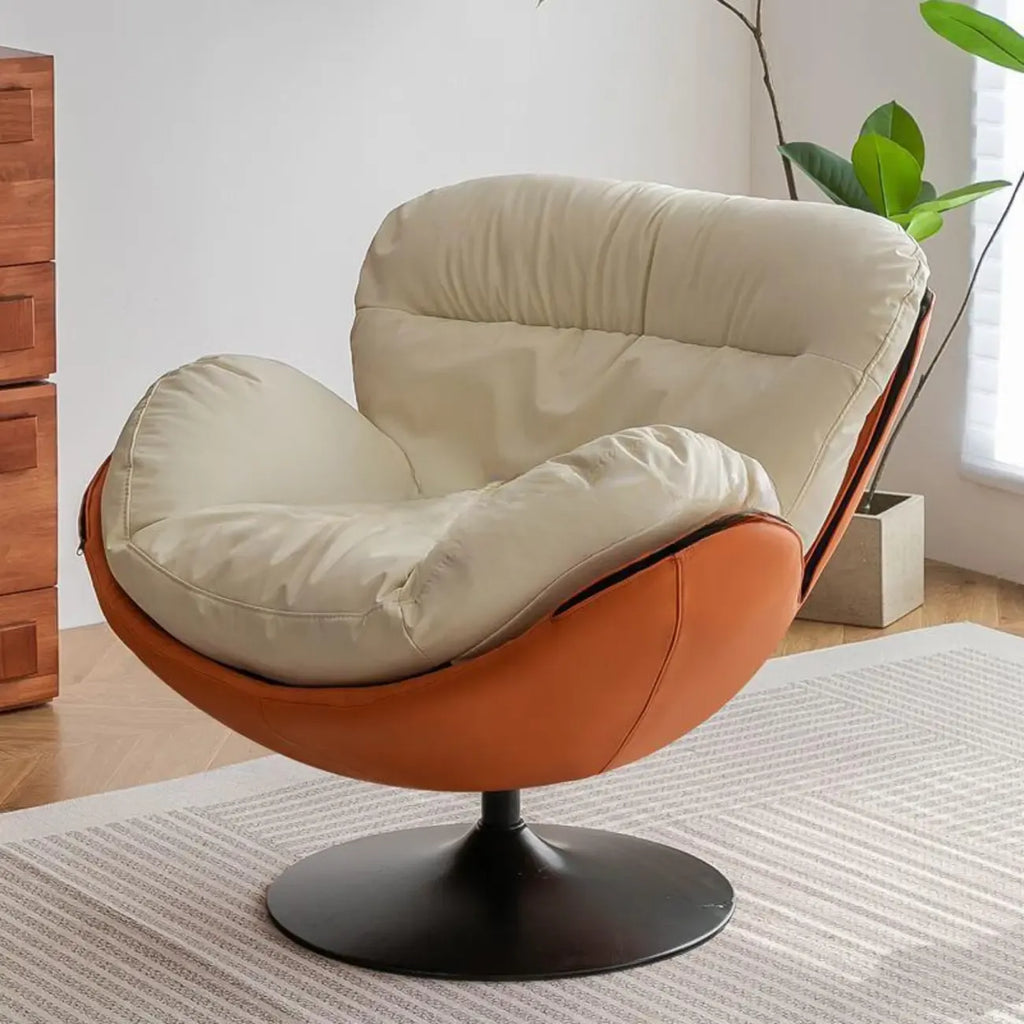 Fauteuil pivotant en cuir, moderne, simple et résistant aux chats