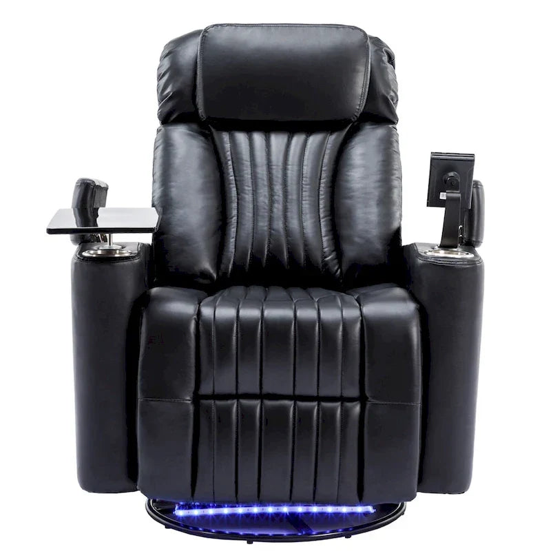 Fauteuil inclinable motorisé de cinéma maison multifonctionnel pivotant à 270°
