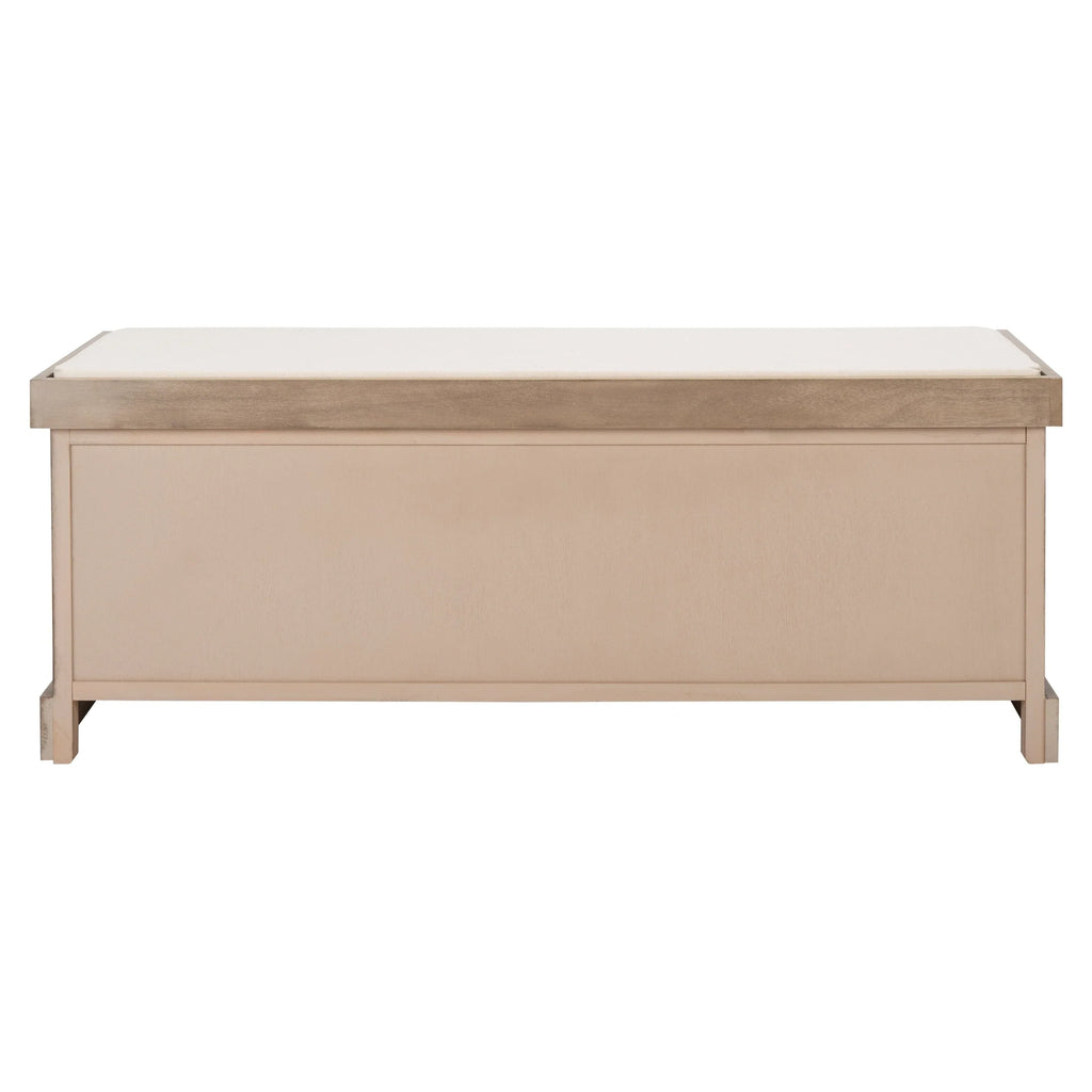 Banc de rangement SAFAVIEH Fiorello 3 tiroirs avec coussin - 47,3 L x 15 P x 19 H - 47Lx15Px19H