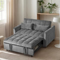 Causeuse moderne en velours avec dossier inclinable et poches, 2 places – Gris foncé / Gris clair / Bleu / Noir