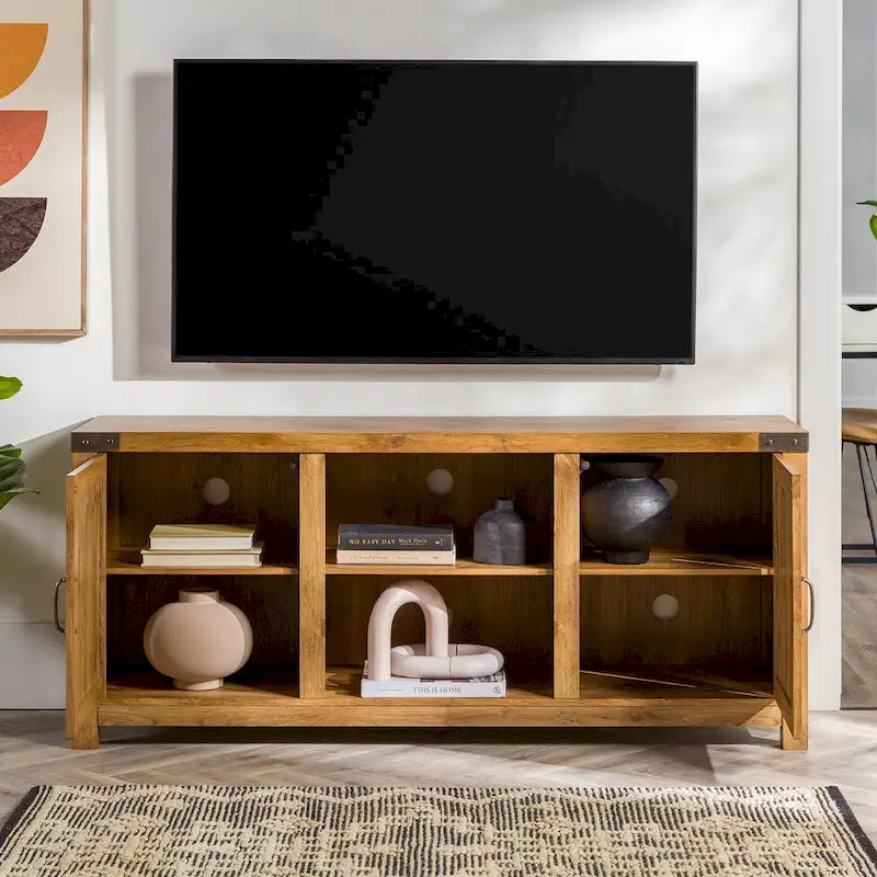 Meuble TV avec porte de grange Middlebrook Firebranch 58 pouces