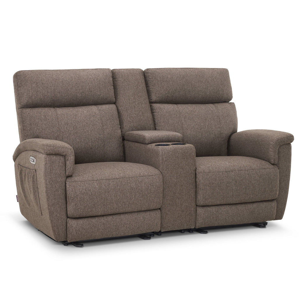 Canapé inclinable électrique MCombo 60,2 po avec massage et double chauffage, appuie-tête réglable, ports USB et Type C, tissu