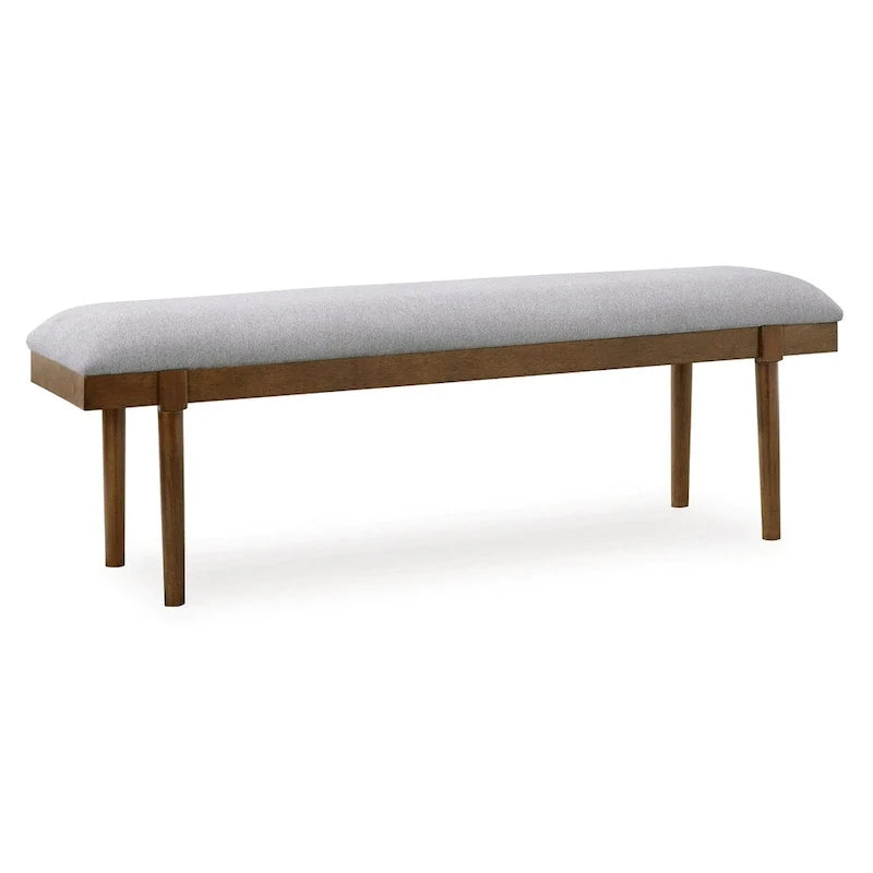 Signature Design by Ashley Lyncott Gris/Marron 59 Banc de salle à manger rembourré - 59.25 L x 15.13 P x 19.75 H