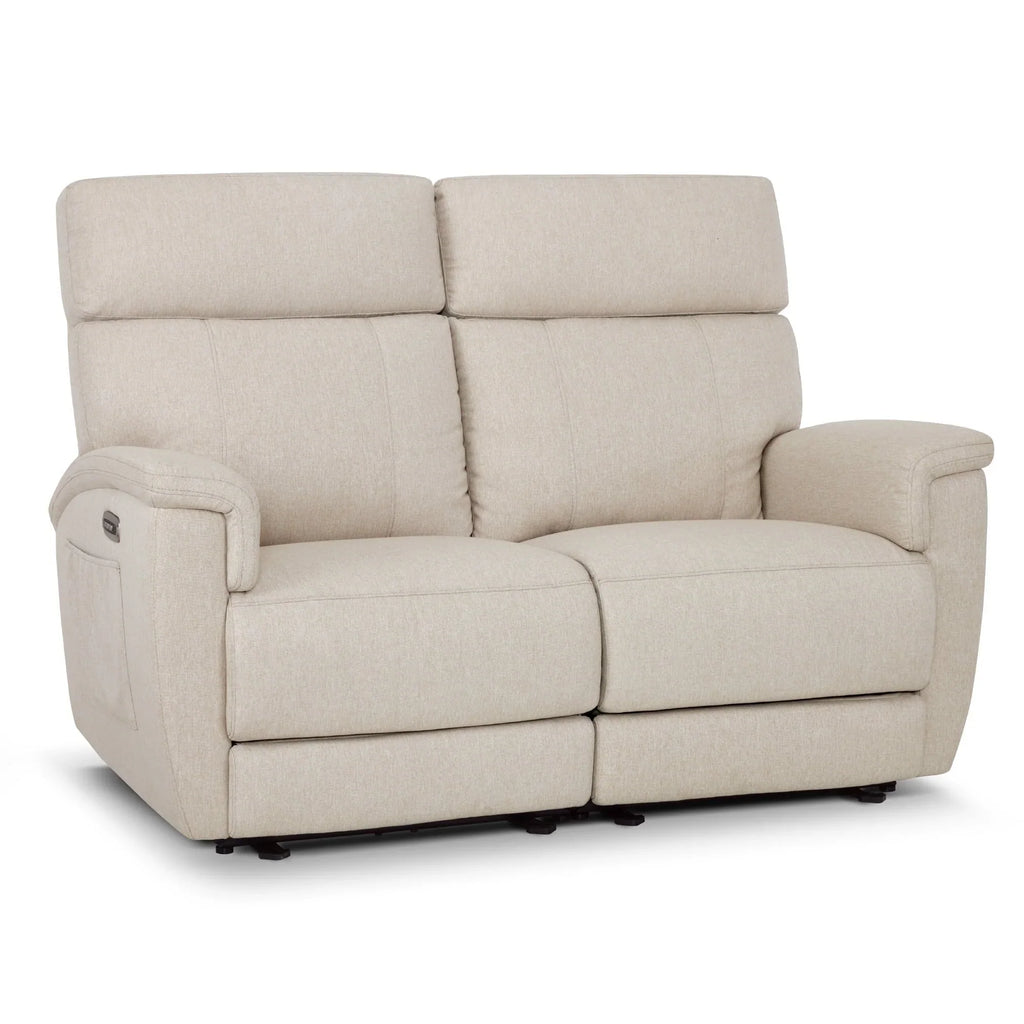 Canapé inclinable électrique MCombo 60,2 po avec massage et double chauffage, appuie-tête réglable, ports USB et Type C, tissu