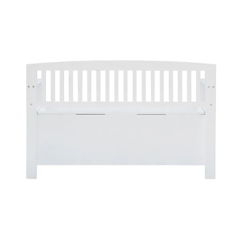 Banc d'entrée Migdalia avec rangement, dossier à lattes et plateau relevable