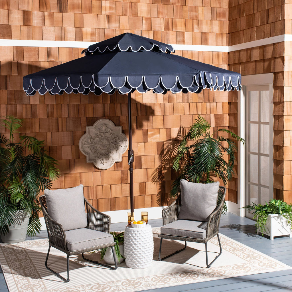 Parasol double-toit d'extérieur Kjerstin Valance 2,74 m