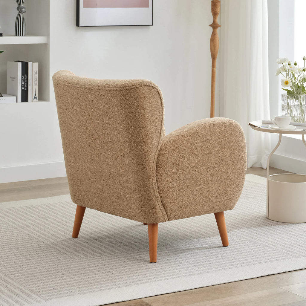 Fauteuil club capitonné moderne avec accoudoirs, canapé simple