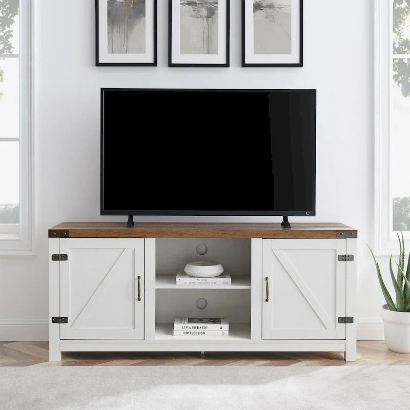 Meuble TV avec porte de grange Middlebrook Firebranch 58 pouces
