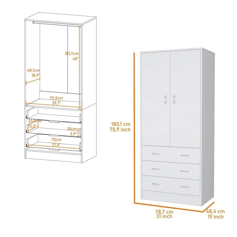 Armoire Prescott - Blanche