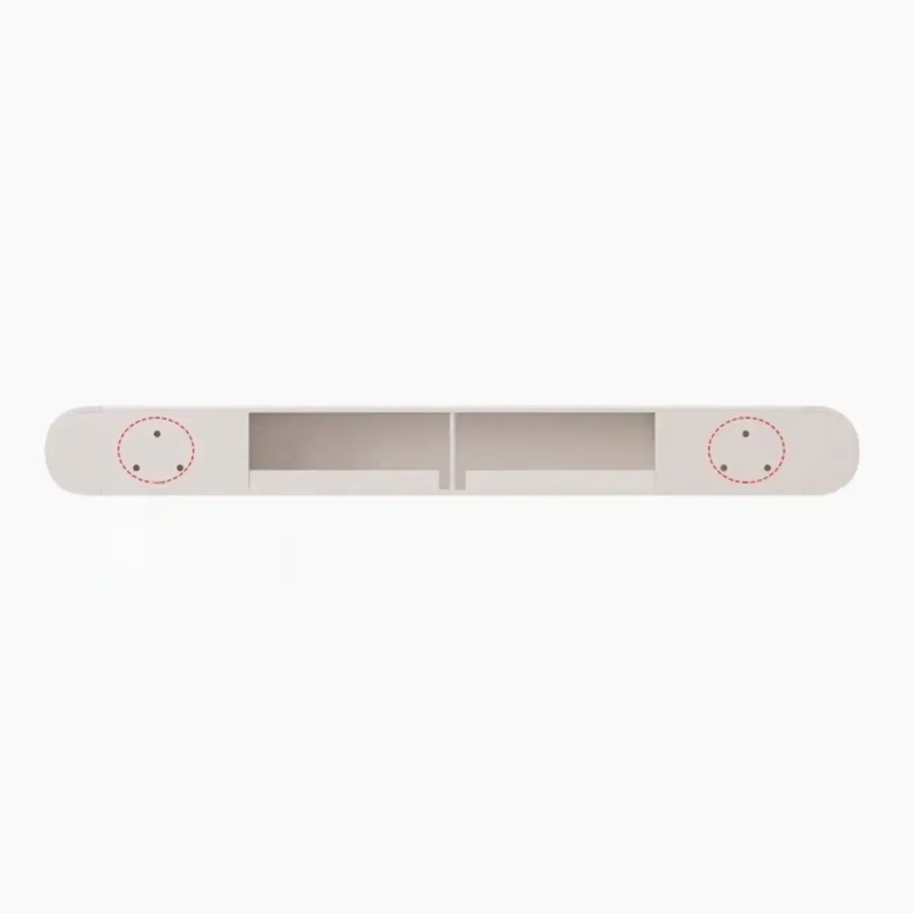 Meuble TV flottant en bois blanc avec rangement pour le salon