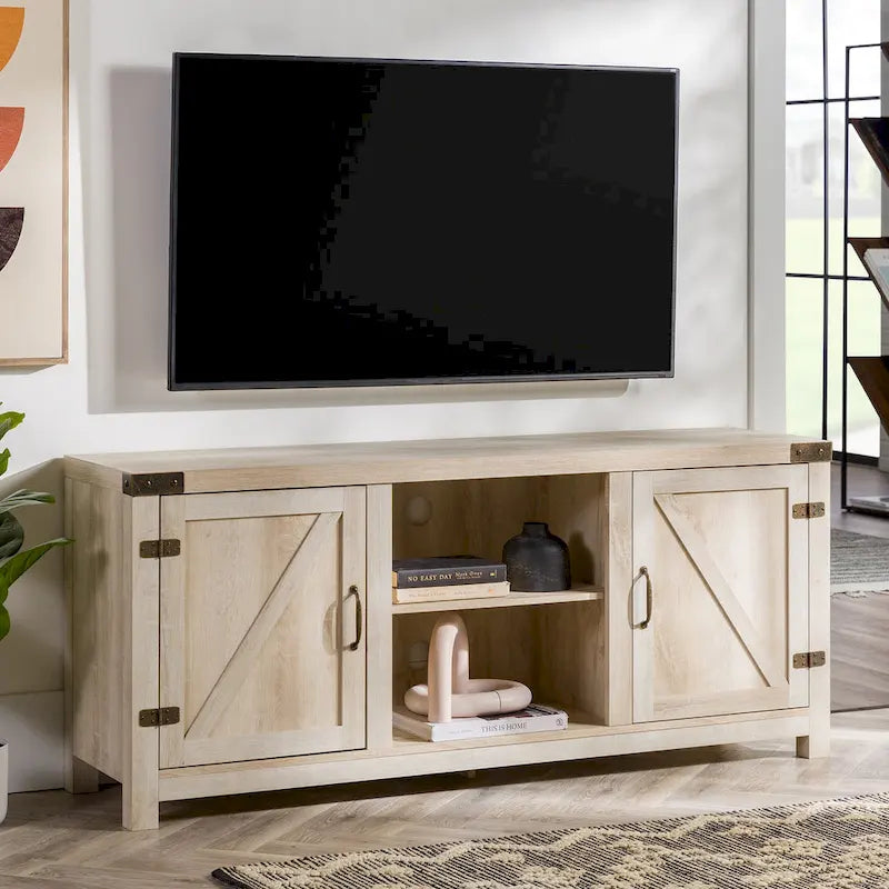 Meuble TV avec porte de grange Middlebrook Firebranch 58 pouces