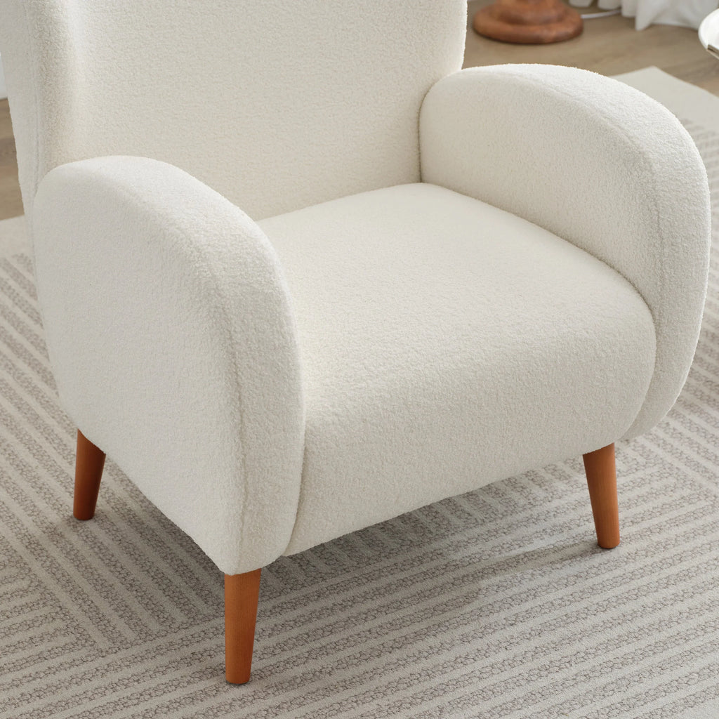 Fauteuil club capitonné moderne avec accoudoirs, canapé simple