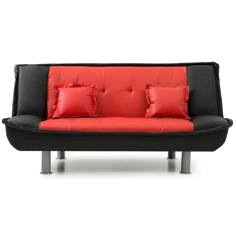 Canapé-lit en similicuir Lionel