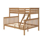 Lit superposé en bois massif deux places XL sur grand lit pour enfants, capacité de 180 kg, se sépare en 2 lits