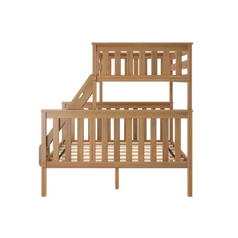 Lit superposé en bois massif deux places XL sur grand lit pour enfants, capacité de 180 kg, se sépare en 2 lits