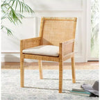 Fauteuil d'appoint Sarai rembourré, dossier capitonné, pieds dorés, pour salon et chambre