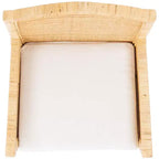 Fauteuil d'appoint Sarai rembourré, dossier capitonné, pieds dorés, pour salon et chambre