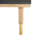 Banc de rangement 2 tiroirs avec coussin, blanc cassé, entrée et chambre à coucher