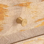 Banc de rangement 2 tiroirs avec coussin, blanc cassé, entrée et chambre à coucher