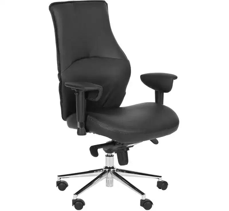 Chaise de bureau pivotante réglable en hauteur, noire, pour bureau à domicile et étude