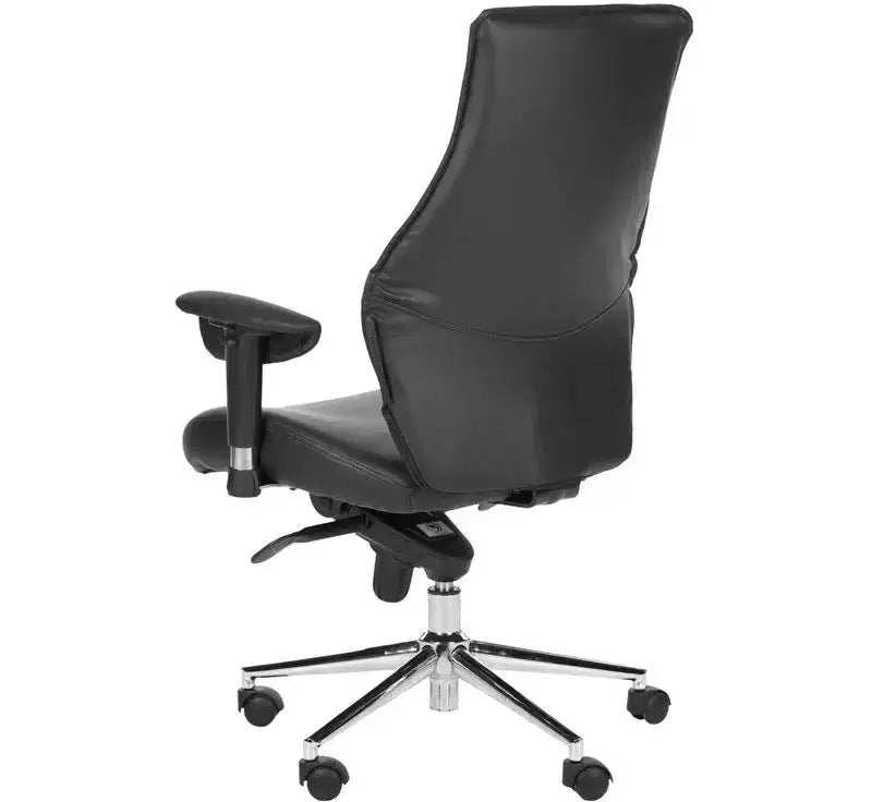Chaise de bureau pivotante réglable en hauteur, noire, pour bureau à domicile et étude
