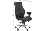 Chaise de bureau pivotante réglable en hauteur, noire, pour bureau à domicile et étude