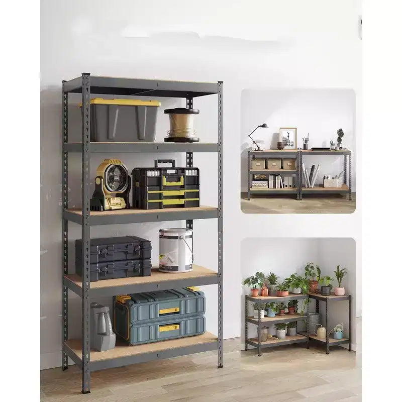 Étagères de rangement à 5 niveaux, étagère métallique robuste, capacité de 80 kg, pour salon, bureau, garage