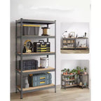 Étagères de rangement à 5 niveaux, étagère métallique robuste, capacité de 80 kg, pour salon, bureau, garage