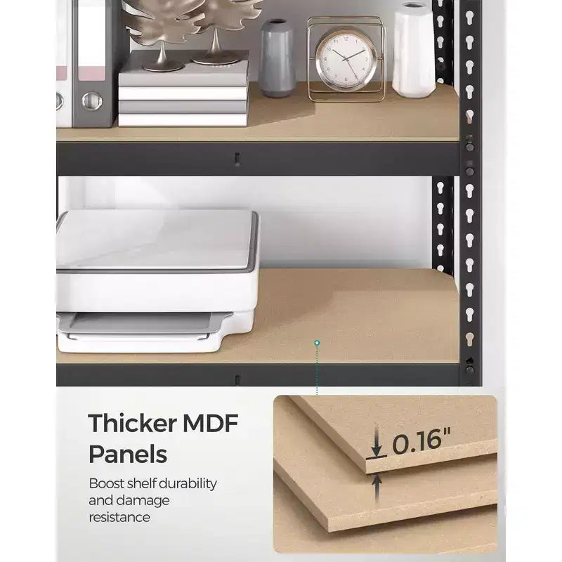 Étagères de rangement à 5 niveaux, étagère métallique robuste, capacité de 80 kg, pour salon, bureau, garage