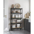 Étagères de rangement à 5 niveaux, étagère métallique robuste, capacité de 80 kg, pour salon, bureau, garage