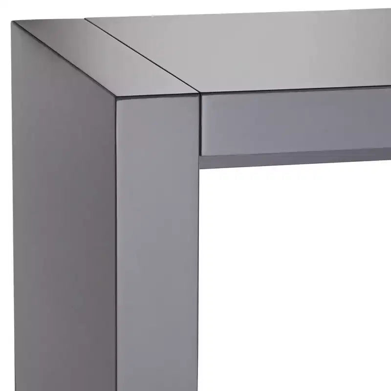 Table de bar minimaliste moderne en bois 152x46cm Gris brillant, Structure métallique, pour la maison et le bureau