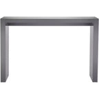 Table de bar minimaliste moderne en bois 152x46cm Gris brillant, Structure métallique, pour la maison et le bureau