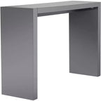 Table de bar minimaliste moderne en bois 152x46cm Gris brillant, Structure métallique, pour la maison et le bureau