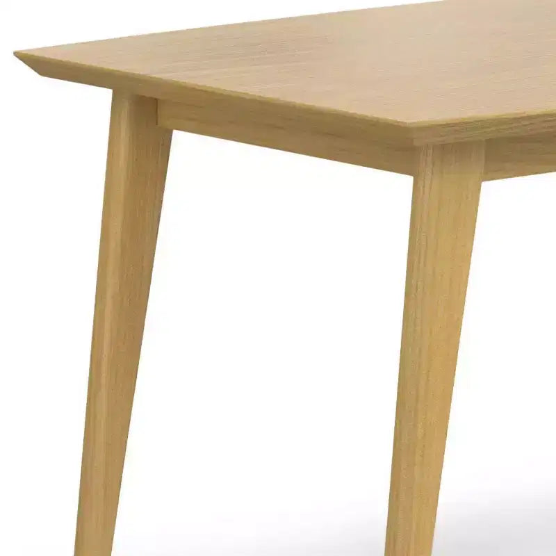 Table de salle à manger rectangulaire du milieu du siècle, cadre en bois d'hévéa, 6 places, marron, 167,6 cm (L) x 101,6 cm (P)