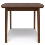 Table de salle à manger rectangulaire du milieu du siècle, cadre en bois d'hévéa, 6 places, marron, 167,6 cm (L) x 101,6 cm (P)