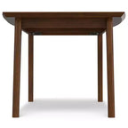 Table de salle à manger rectangulaire du milieu du siècle, cadre en bois d'hévéa, 6 places, marron, 167,6 cm (L) x 101,6 cm (P)