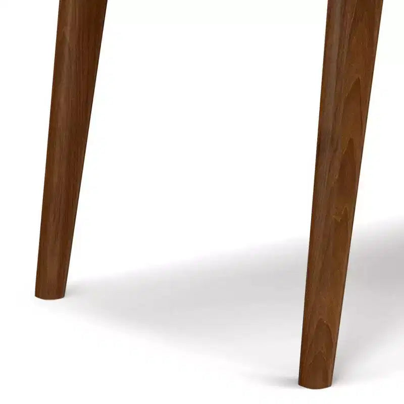 Table de salle à manger rectangulaire du milieu du siècle, cadre en bois d'hévéa, 6 places, marron, 167,6 cm (L) x 101,6 cm (P)