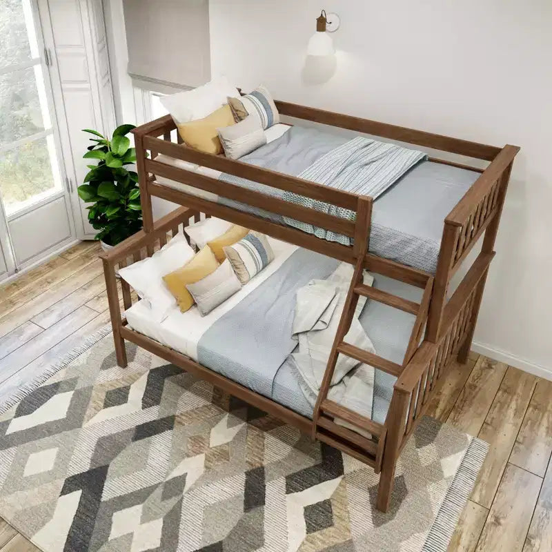 Lit superposé double en bois massif, aucun sommier tapissier requis, faible teneur en COV, capacité de 181 kg