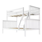Lit superposé double en bois massif, aucun sommier tapissier requis, faible teneur en COV, capacité de 181 kg