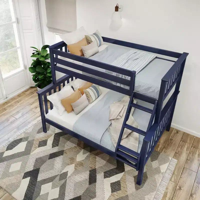 Lit superposé double en bois massif, aucun sommier tapissier requis, faible teneur en COV, capacité de 181 kg