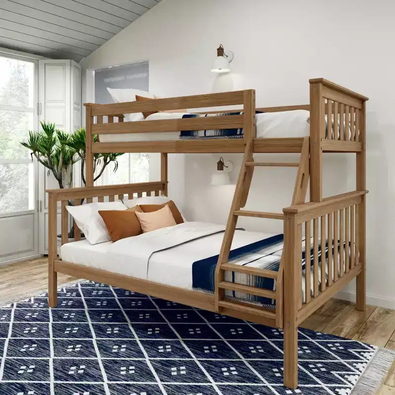Lit superposé double en bois massif, aucun sommier tapissier requis, faible teneur en COV, capacité de 181 kg