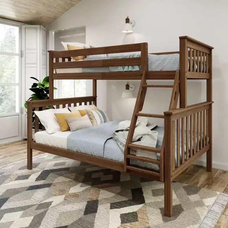 Lit superposé double en bois massif, aucun sommier tapissier requis, faible teneur en COV, capacité de 181 kg