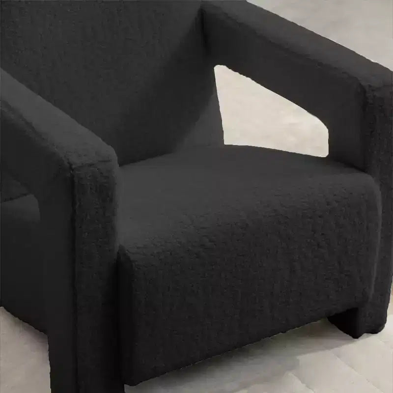 Fauteuil d'appoint moderne en polaire d'agneau rembourré de 73,9 cm pour salon, salle de maquillage et chambre à coucher